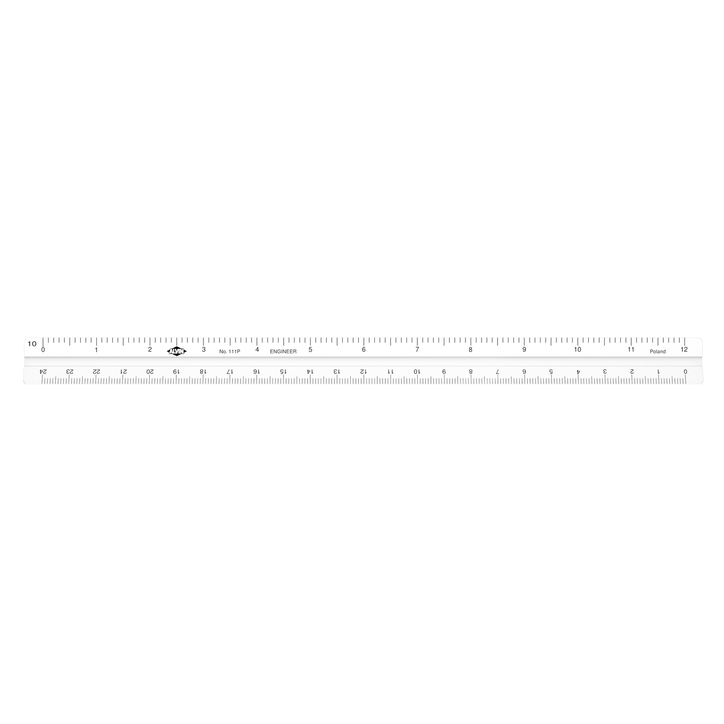 Alvin Triangular Scale Engineer 12" Plastic - Textile Art Gauges & Rulers