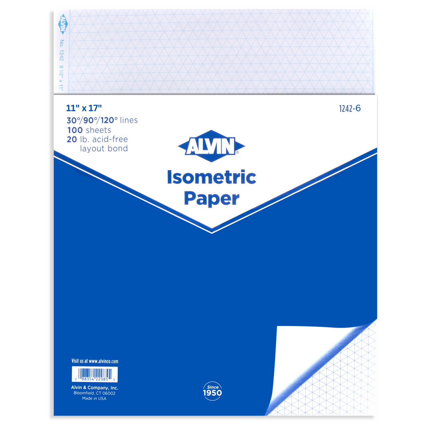 Alvin Isometric Grid Graph Paper - Drawing & Painting Paper