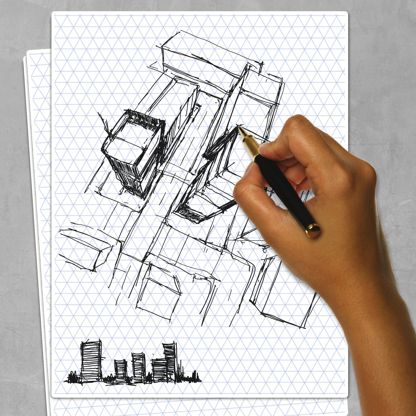 Alvin Isometric Grid Graph Paper - Drawing & Painting Paper