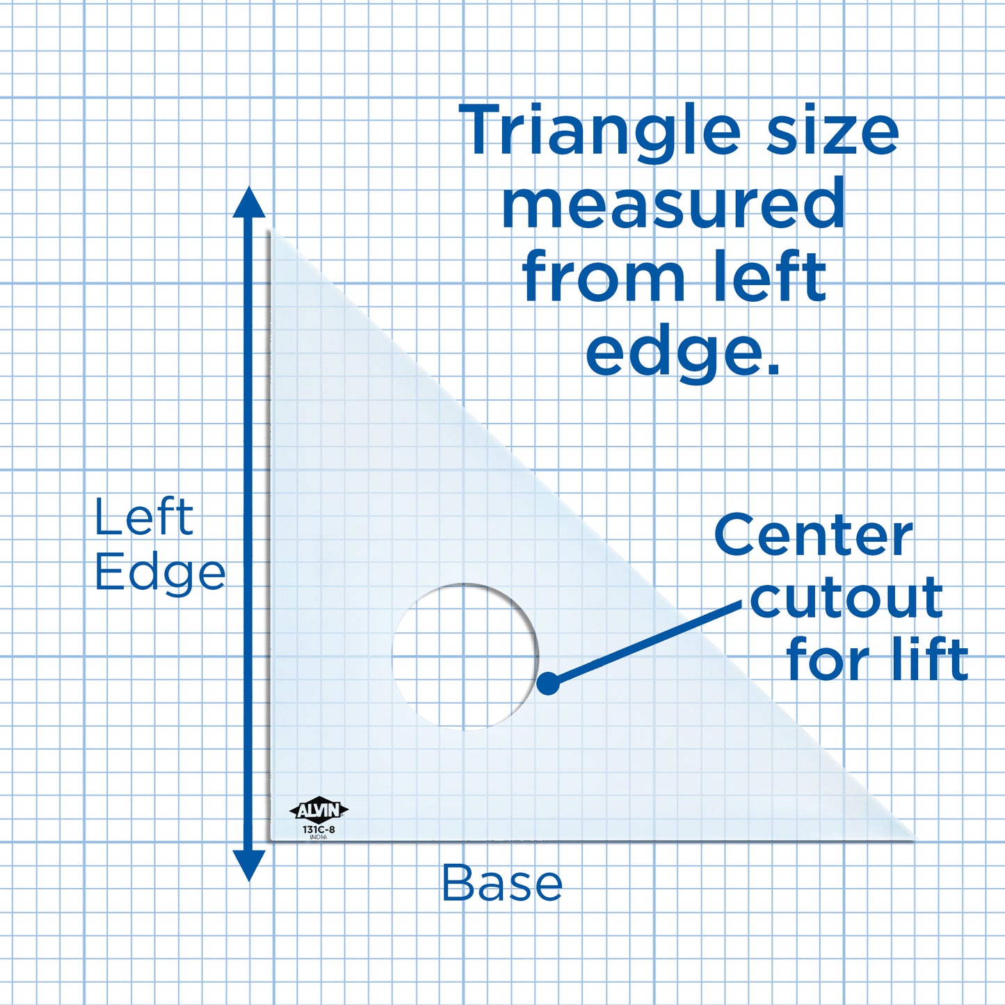 Professional Drafting Triangle (Clear) 30/60 45/90