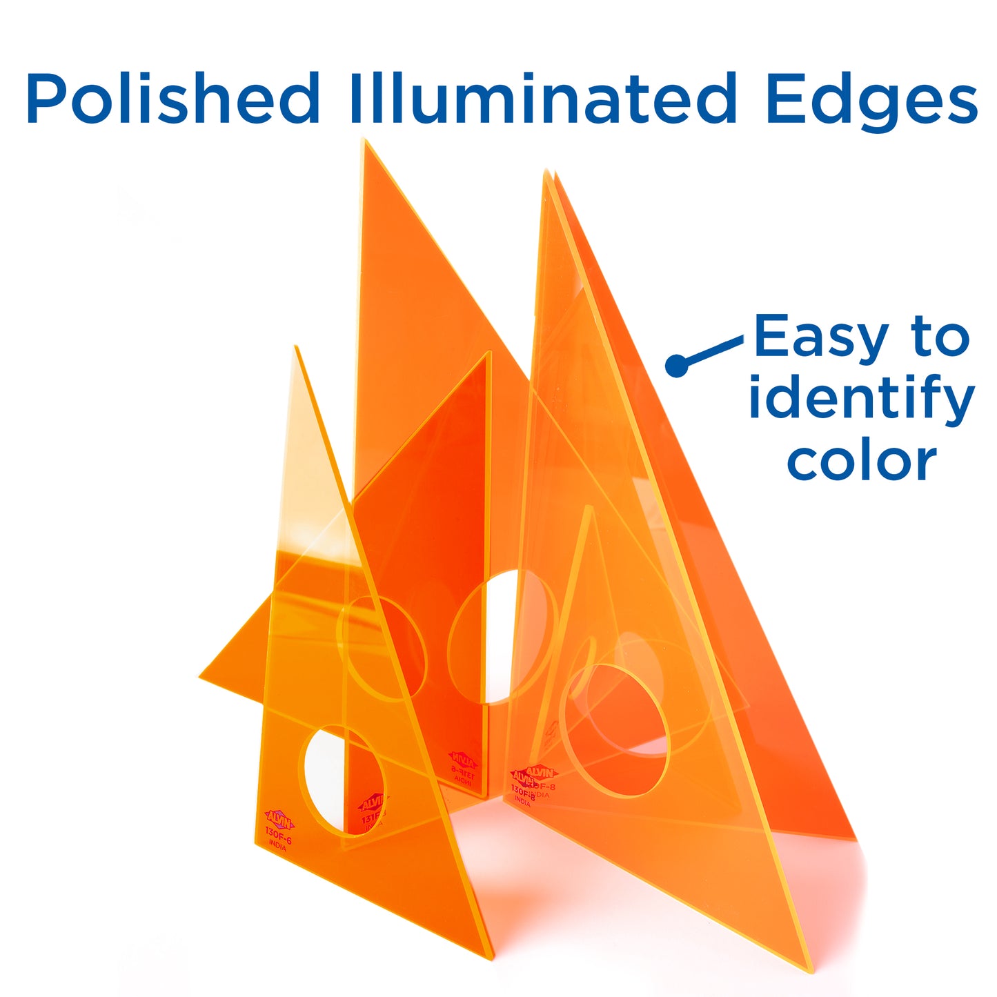 Alvin Professional Drafting Triangle (Fluorescent) 30/60 45/90 - Writing & Drawing Instruments