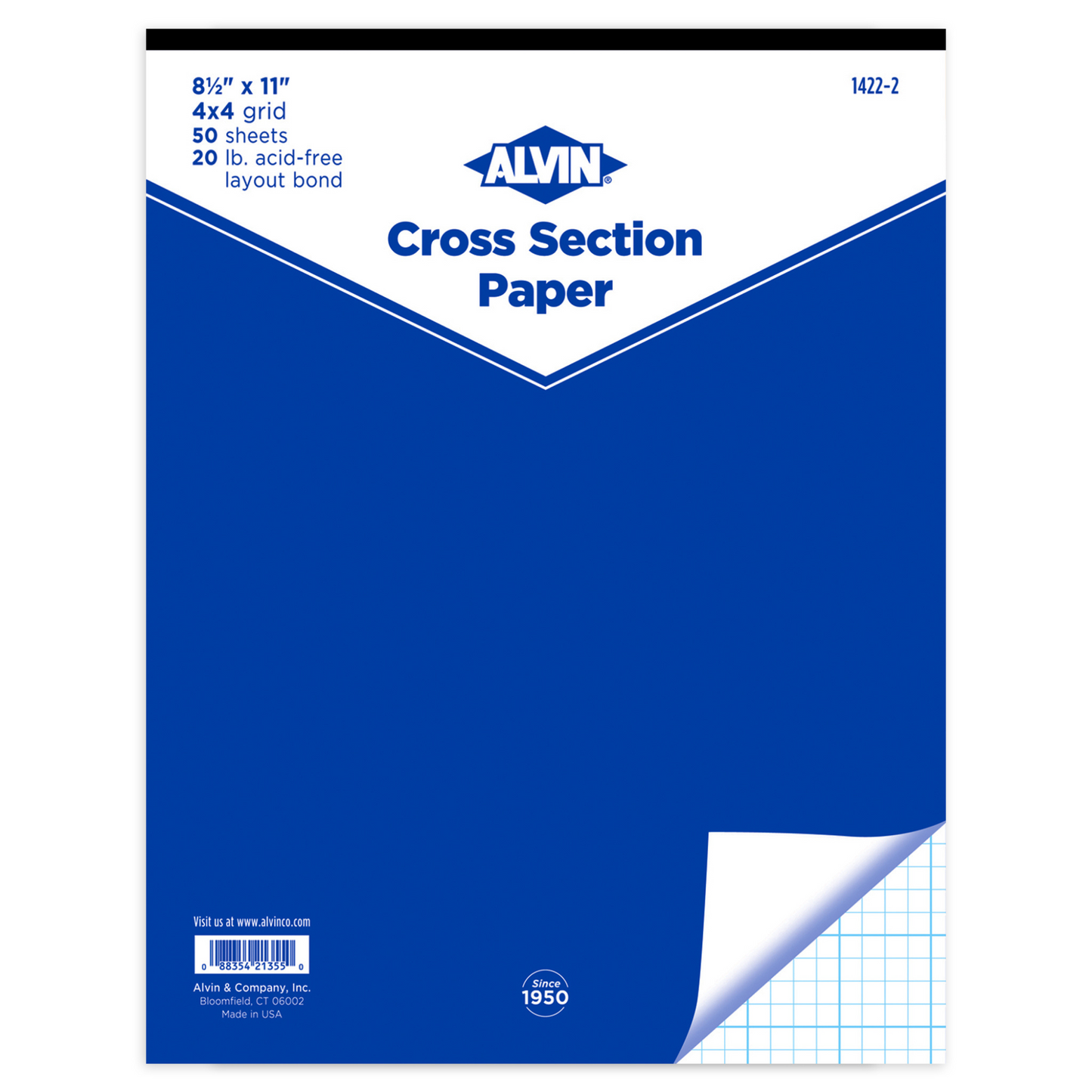 Cross Section Graph Paper Pad / 50 Sheet available in 4x4, 8x8 or 10x10 Grid - High-quality drawing kit for professionals and students