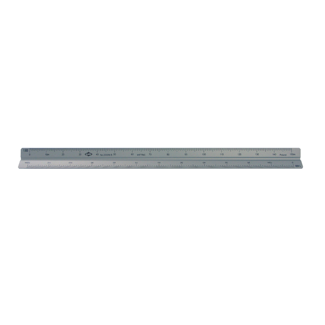 Metric Tri Scale Alum 30cm 1:100