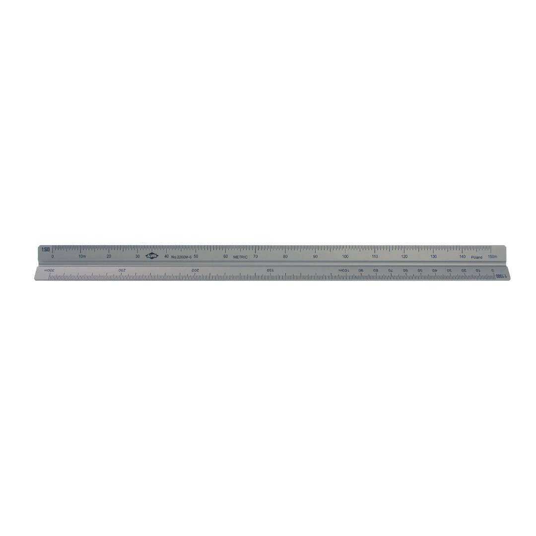 Metric Tri Scale Alum 30cm 1:500