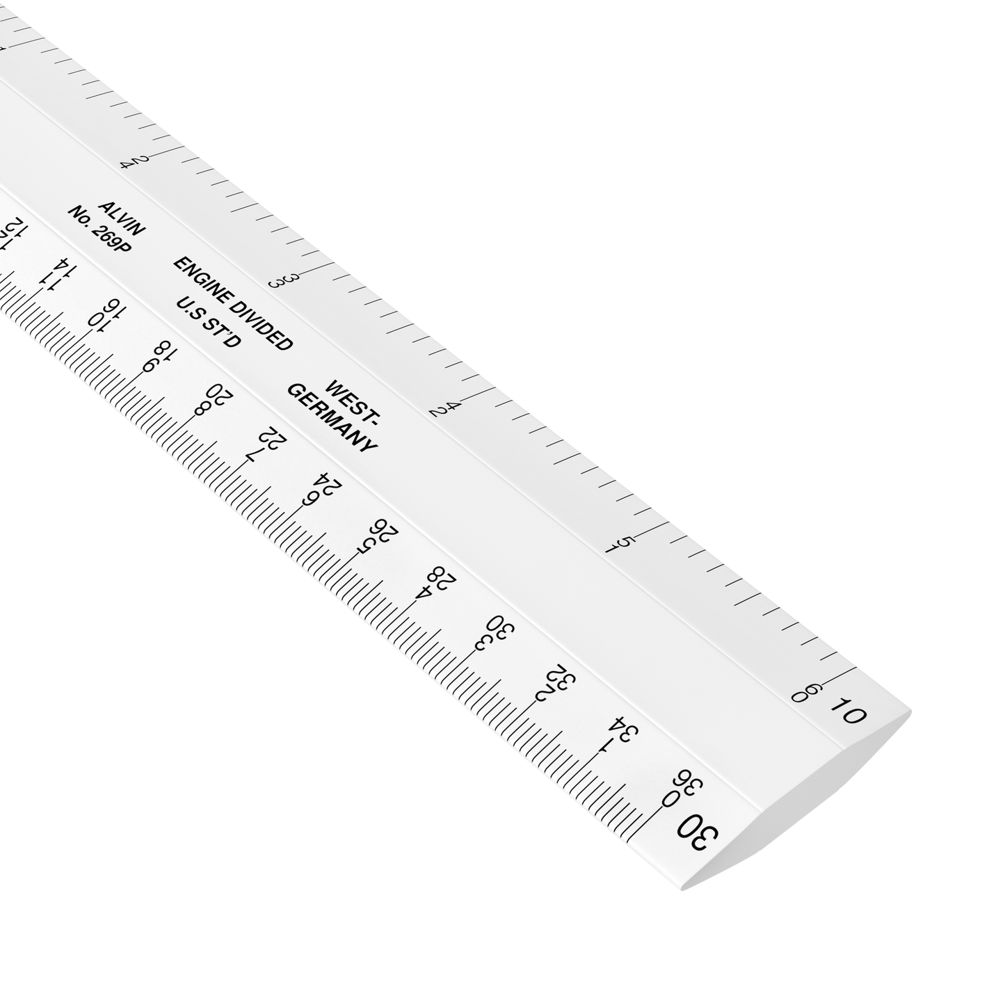 Scale 4 Bevel Flat Engineering 6" Plastic 269P