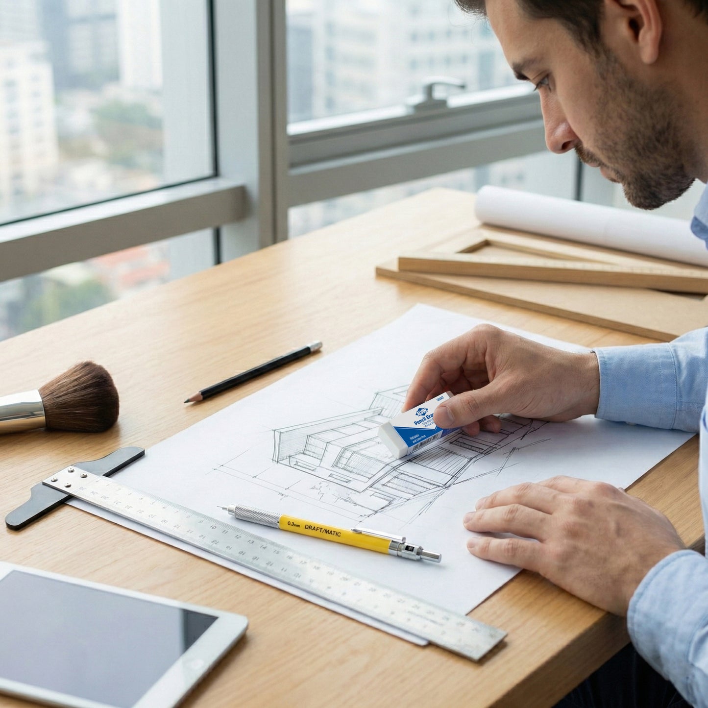 1410AE White Vinyl Erasers