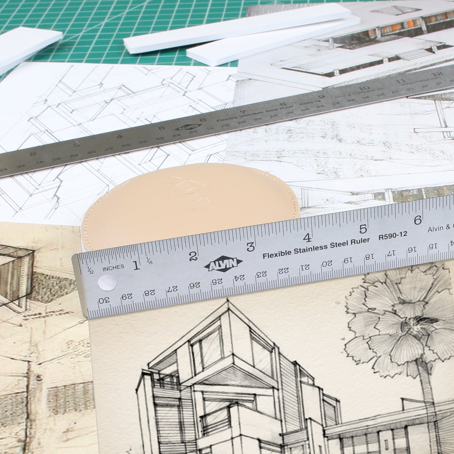 Alvin Stainless Steel Flex Ruler - Textile Art Gauges & Rulers