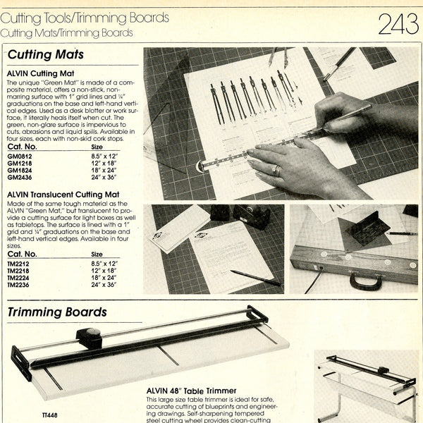 Alvin mats become the industry standard for graphic design
