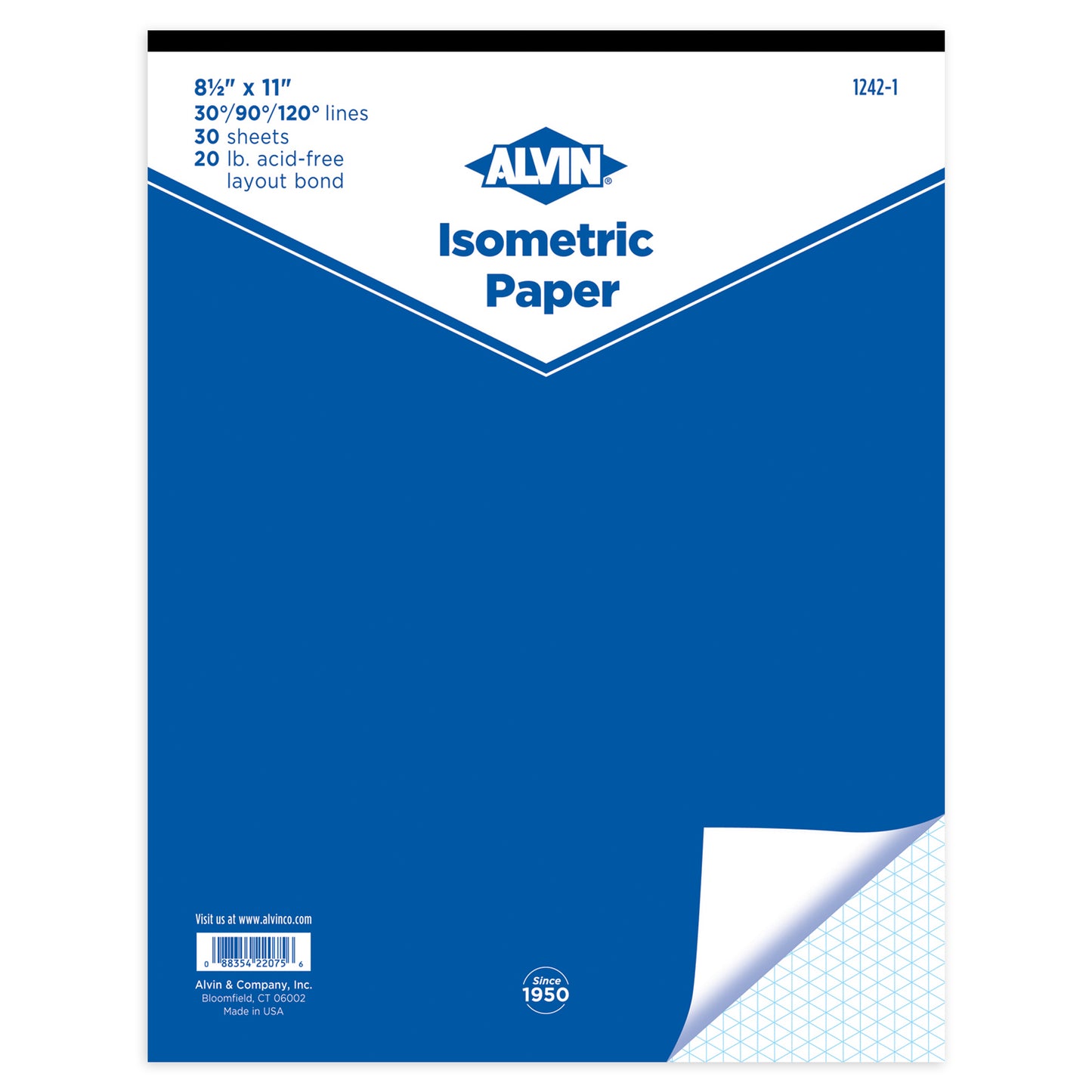 Alvin Isometric Grid Graph Paper - Drawing & Painting Paper