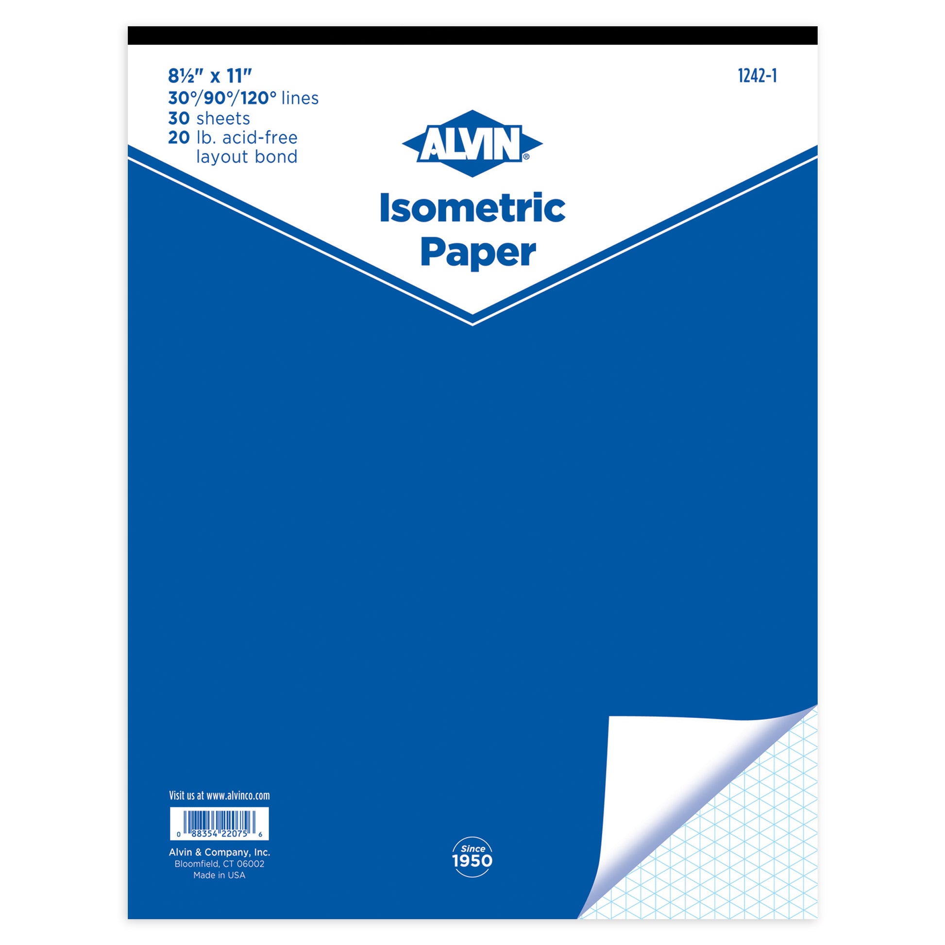 Alvin Isometric Grid Graph Paper - Drawing & Painting Paper