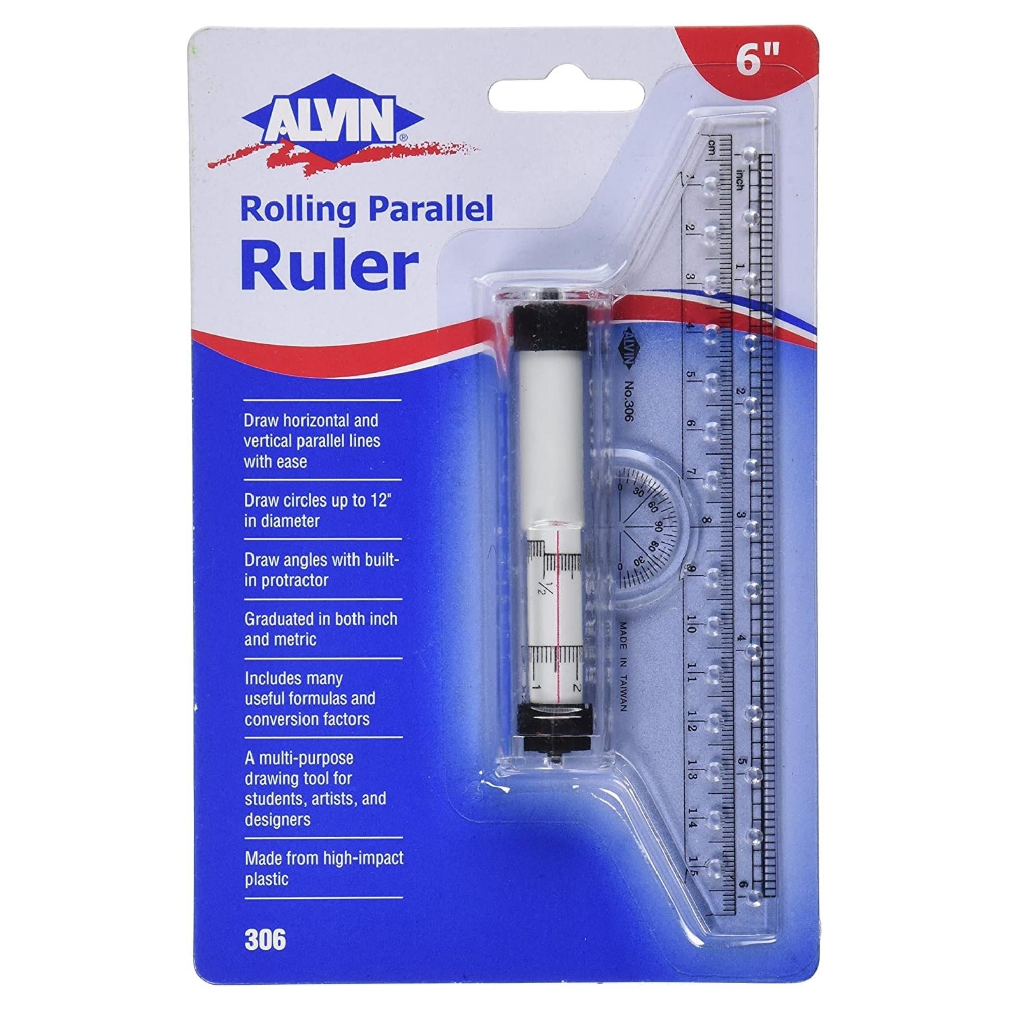 RORGETO 30cm Rolling Parallel Ruler Multi-purpose Rolling Ruler Design  Drawing Ruler Universal Parallel Rulers Balancing