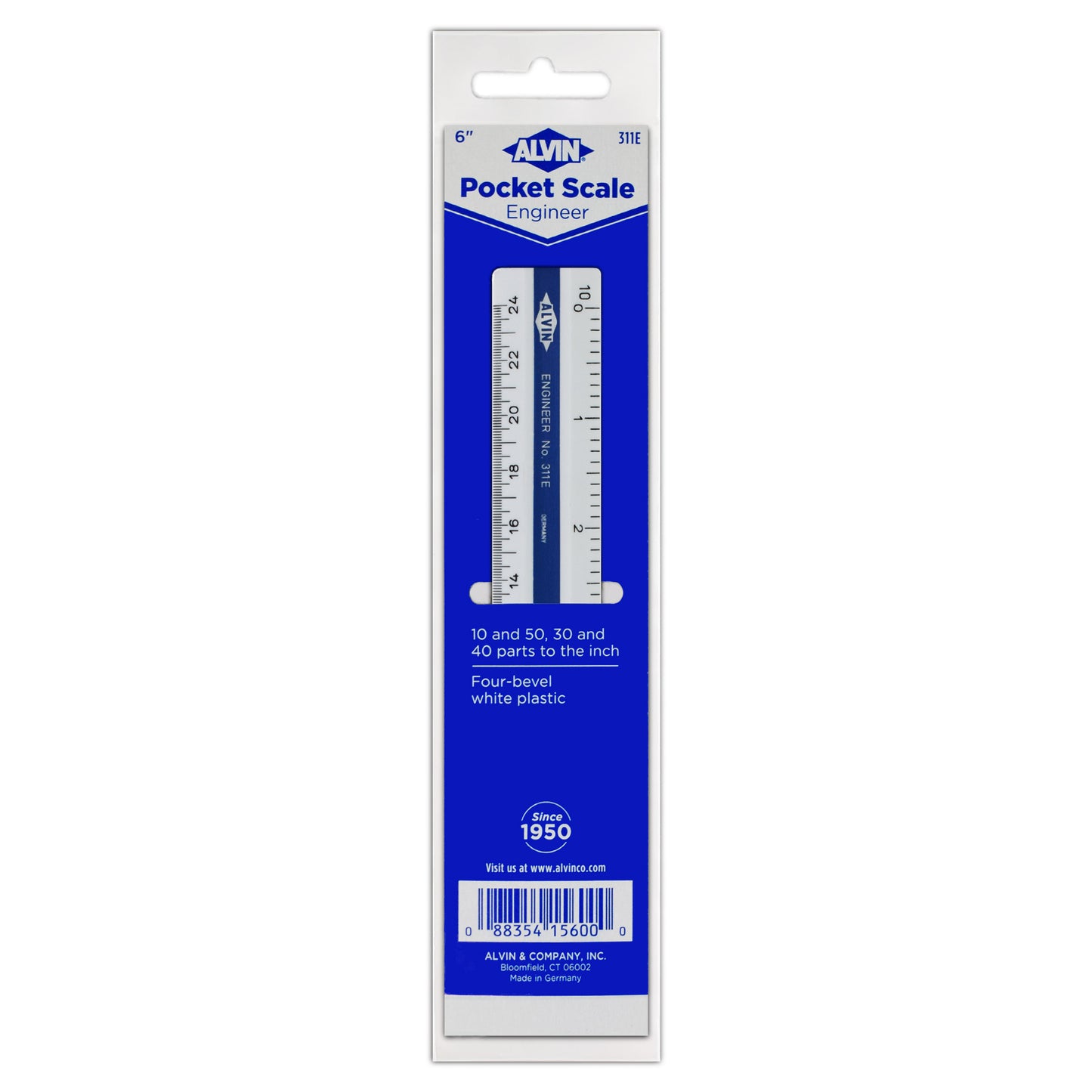 Alvin 6" Flat Pocket Scale - Textile Art Gauges & Rulers