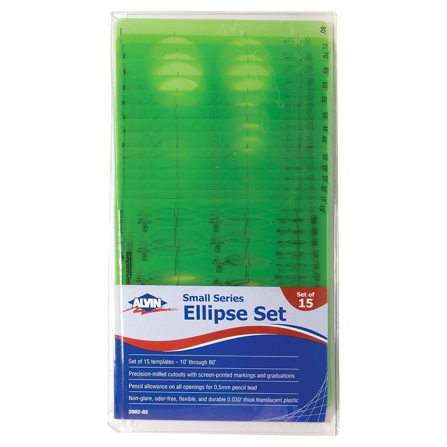 Alvin Ellipse Guide Template Set of 15 - Templates