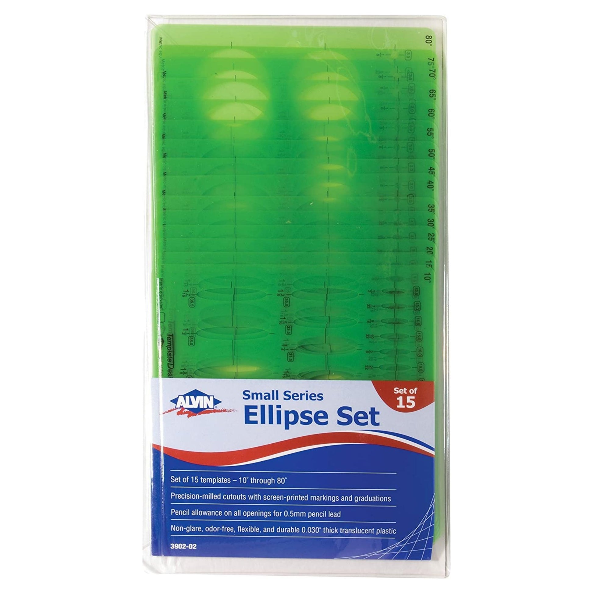 Alvin Ellipse Guide Template Set of 15 - Templates