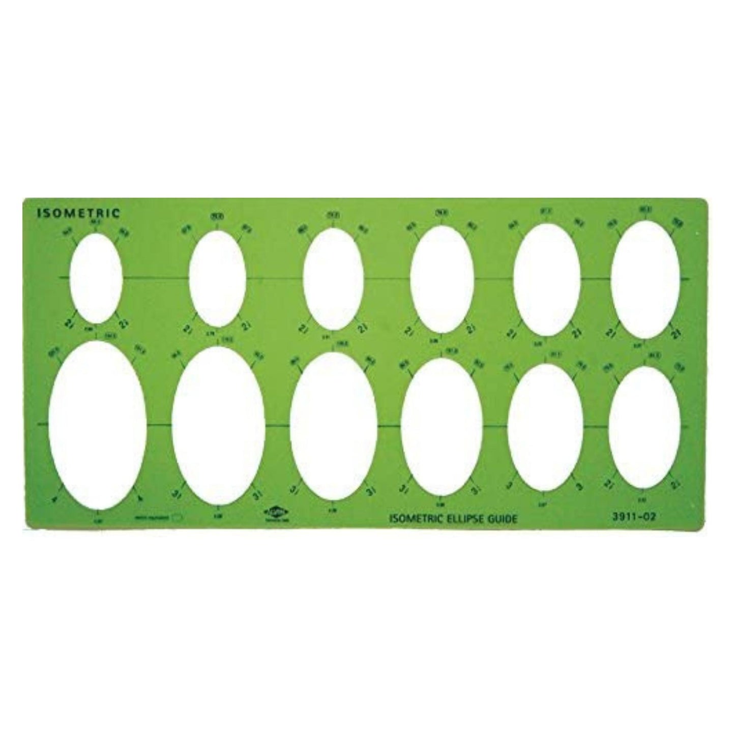 Alvin Large Isometric Ellipse Guide Template - Art & Crafting Tool Accessories