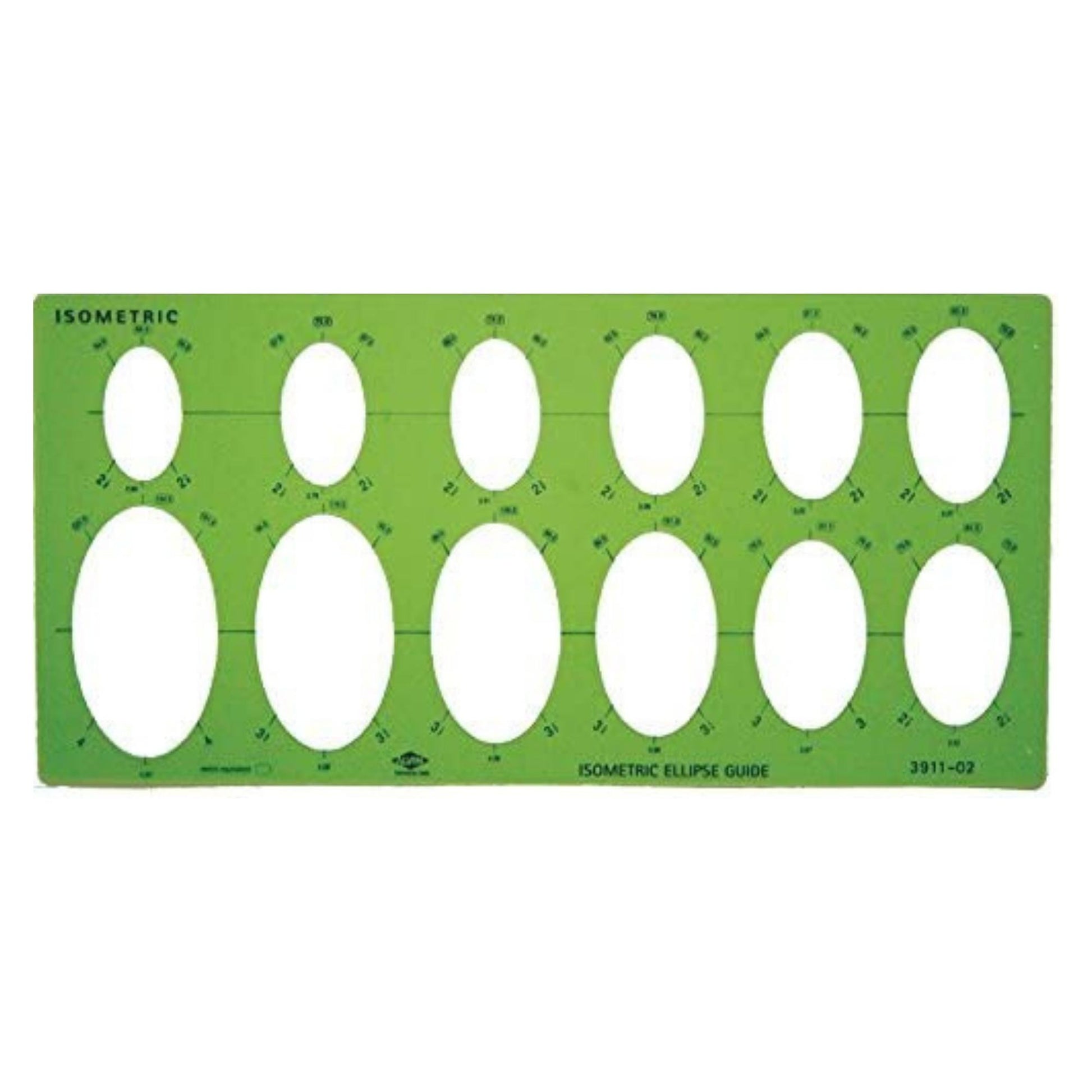 Alvin Large Isometric Ellipse Guide Template - Art & Crafting Tool Accessories