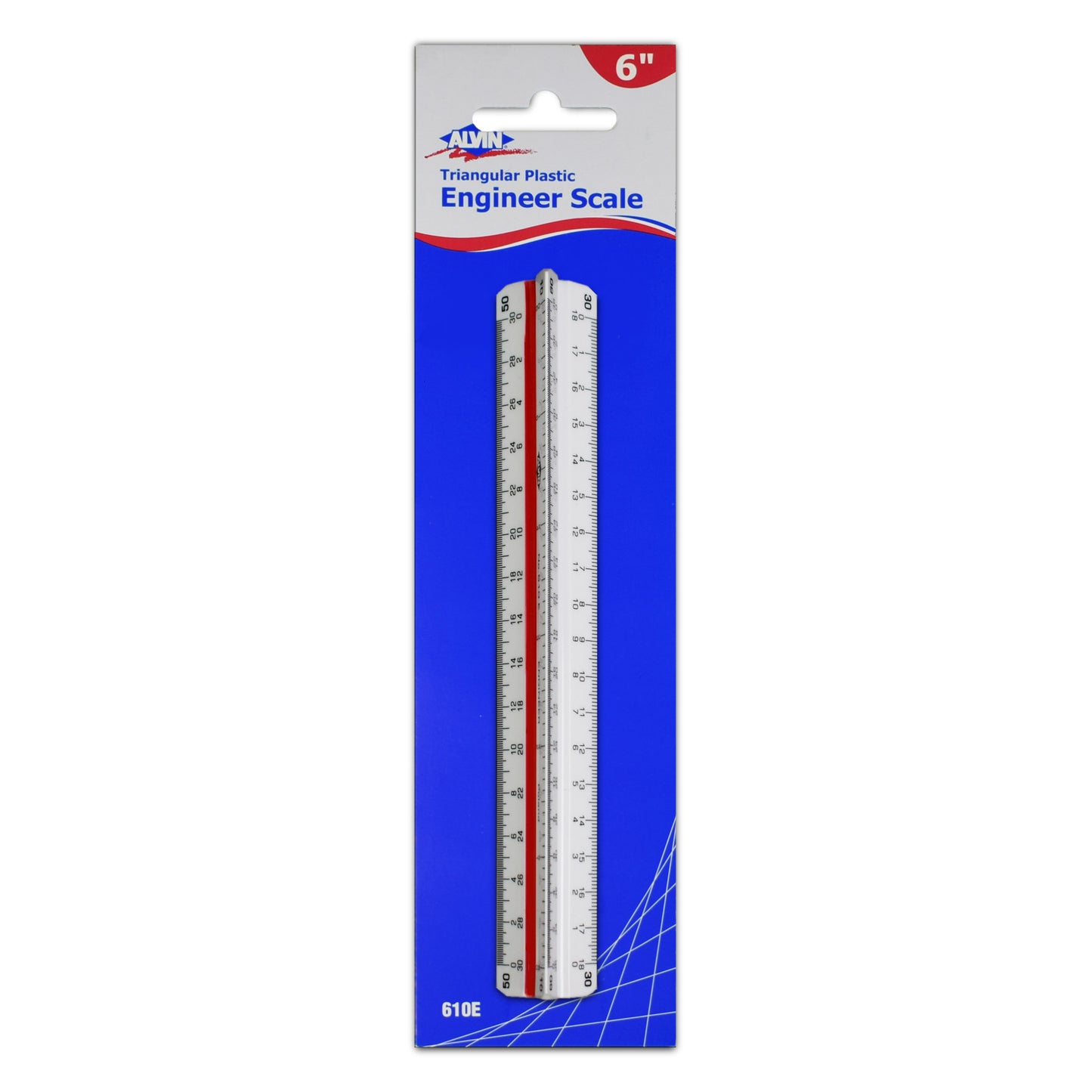 Alvin 6" Triangular Scale - Architect / Engineer - Textile Art Gauges & Rulers