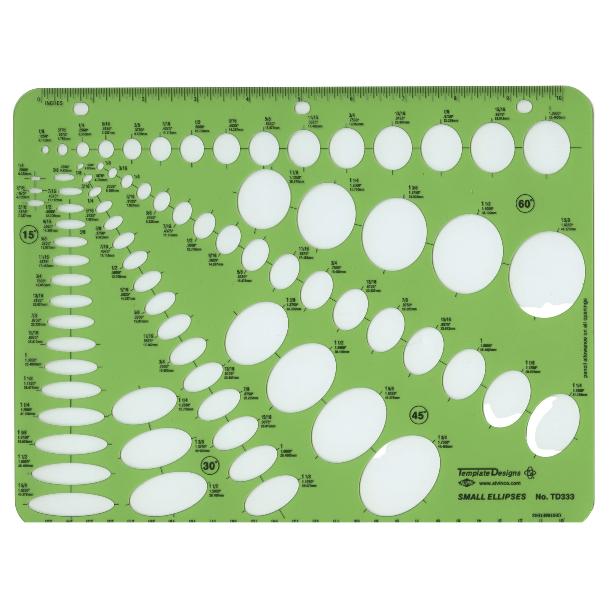 Alvin Small Ellipse Guide Template - Templates
