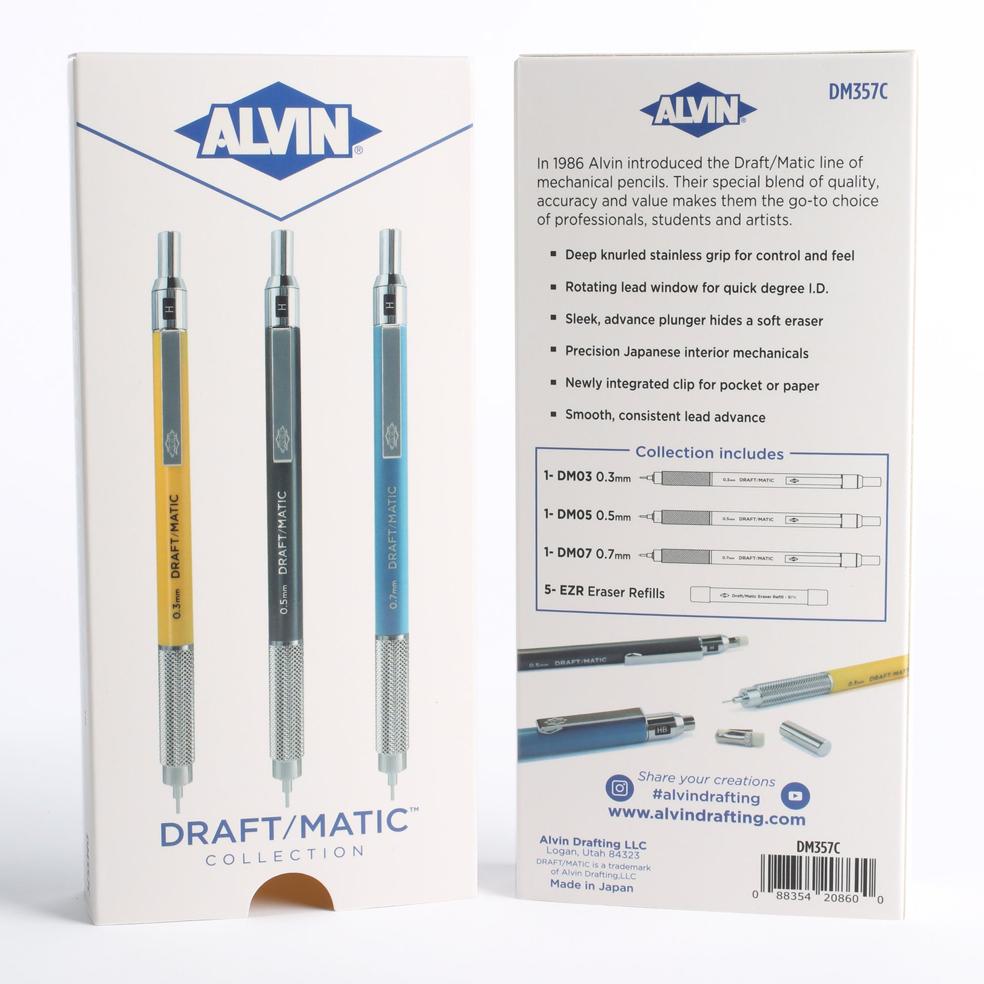 Alvin Draft/Matic Pencil Collection Set of 3 - Mechanical Pencils