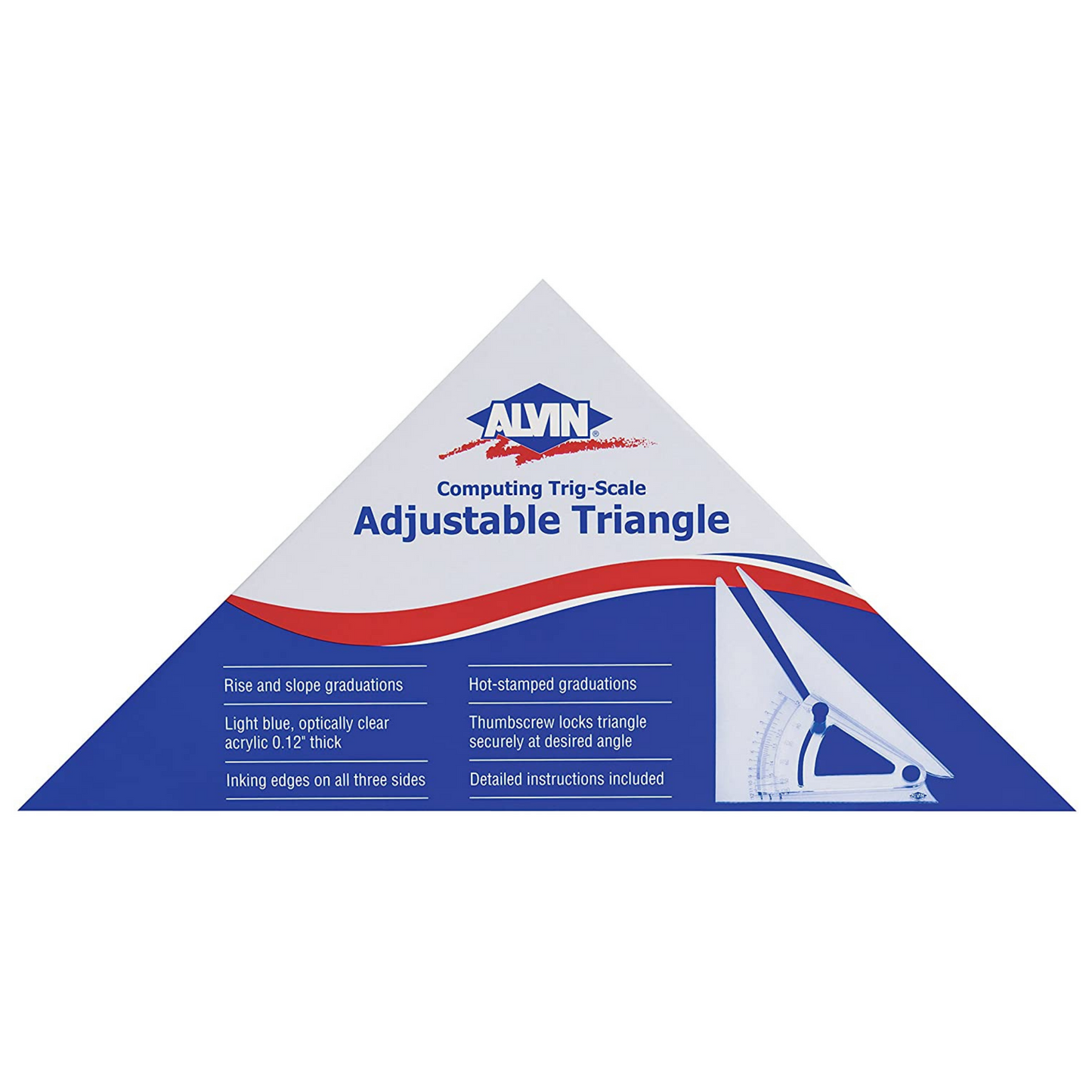 Alvin Computing Tri-Scale Adjustable Triangle - Writing & Drawing Instruments