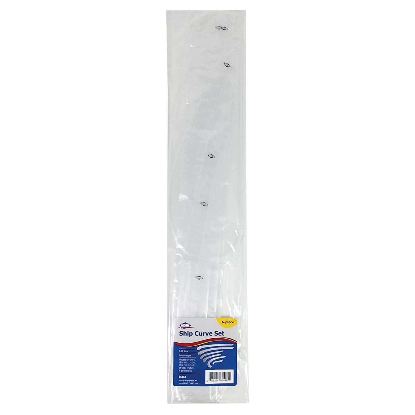 Alvin Ship Curve 6pc Set 6.75"-24" - Writing & Drawing Instruments