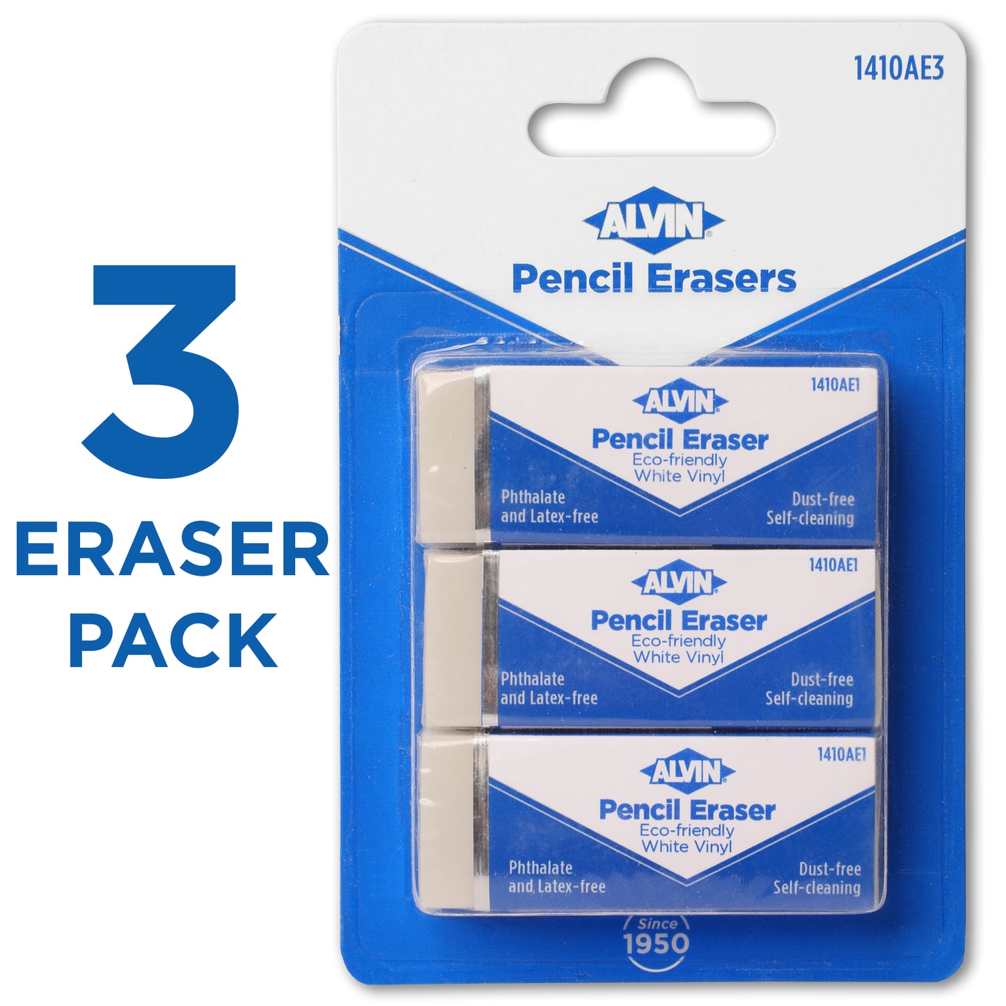 1410AE White Vinyl Erasers