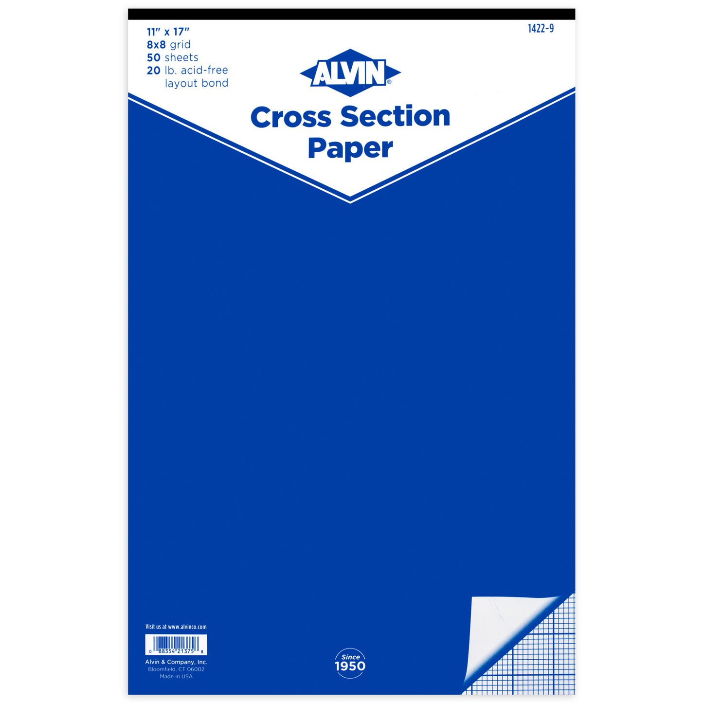 Cross Section Graph Paper Pad / 50 Sheet available in 4x4, 8x8 or 10x10 Grid
