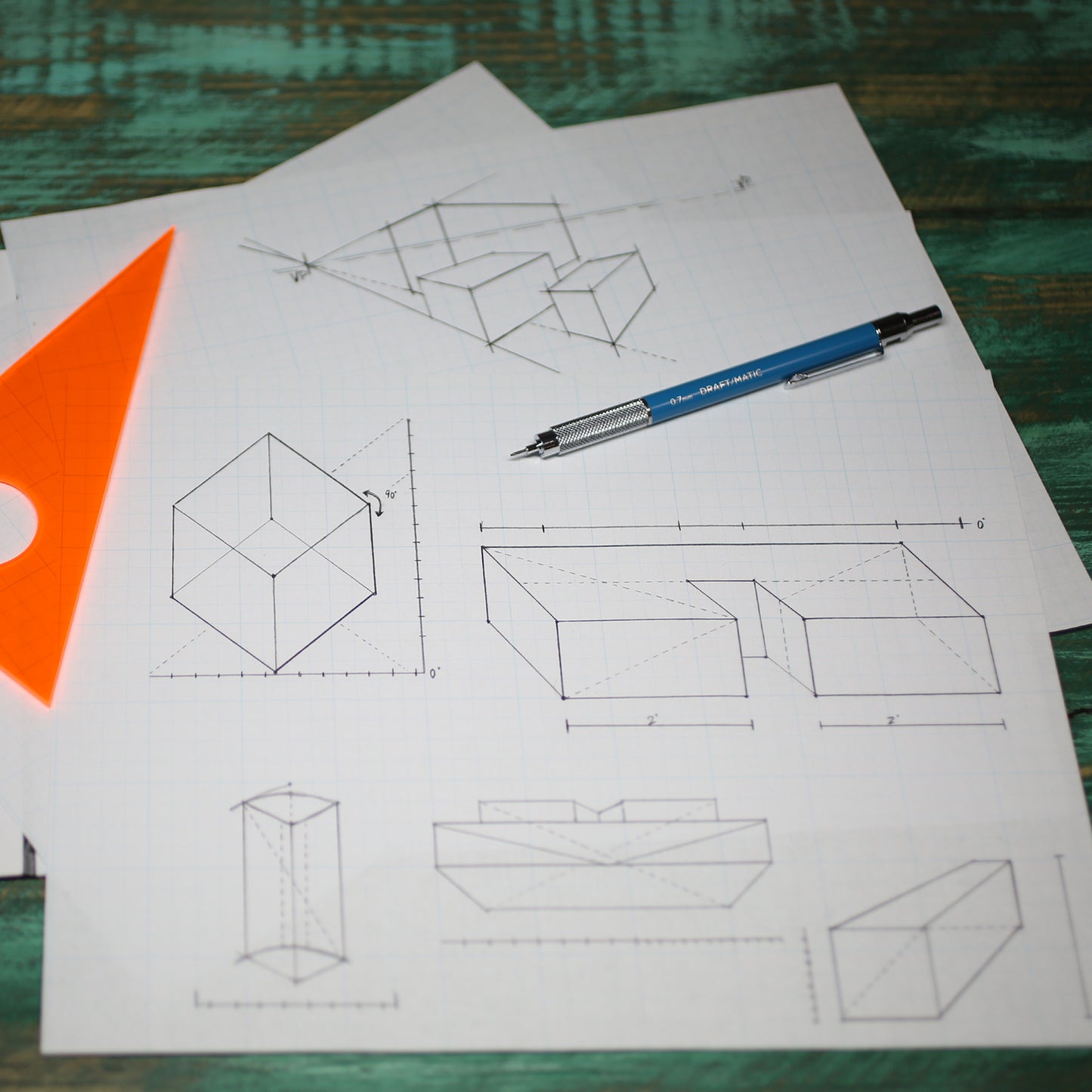 Cross Section Graph Paper Pad / 50 Sheet available in 4x4, 8x8 or 10x10 Grid