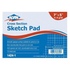 Alvin Cross Section Paper 7 x 5 inches 4 x 4 Grid 10 Sheets / Pad - Craft Measuring & Marking Tools