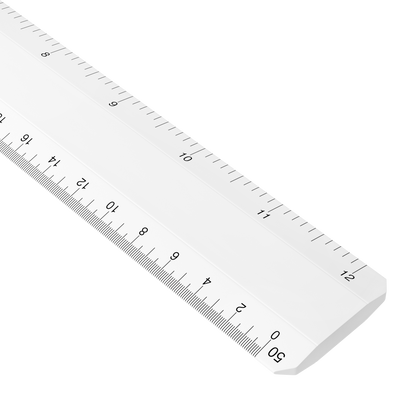 Scale 4 Bevel Flat Engineering 12" Plastic