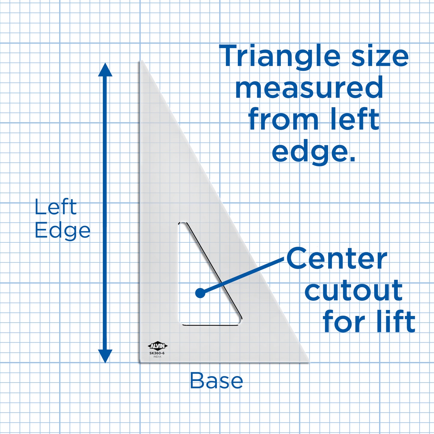 Professional Drafting Triangle (Smoke Tint) 30/60 45/90