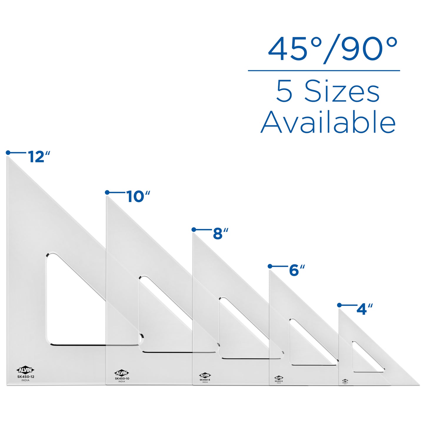 Professional Drafting Triangle (Smoke Tint) 30/60 45/90