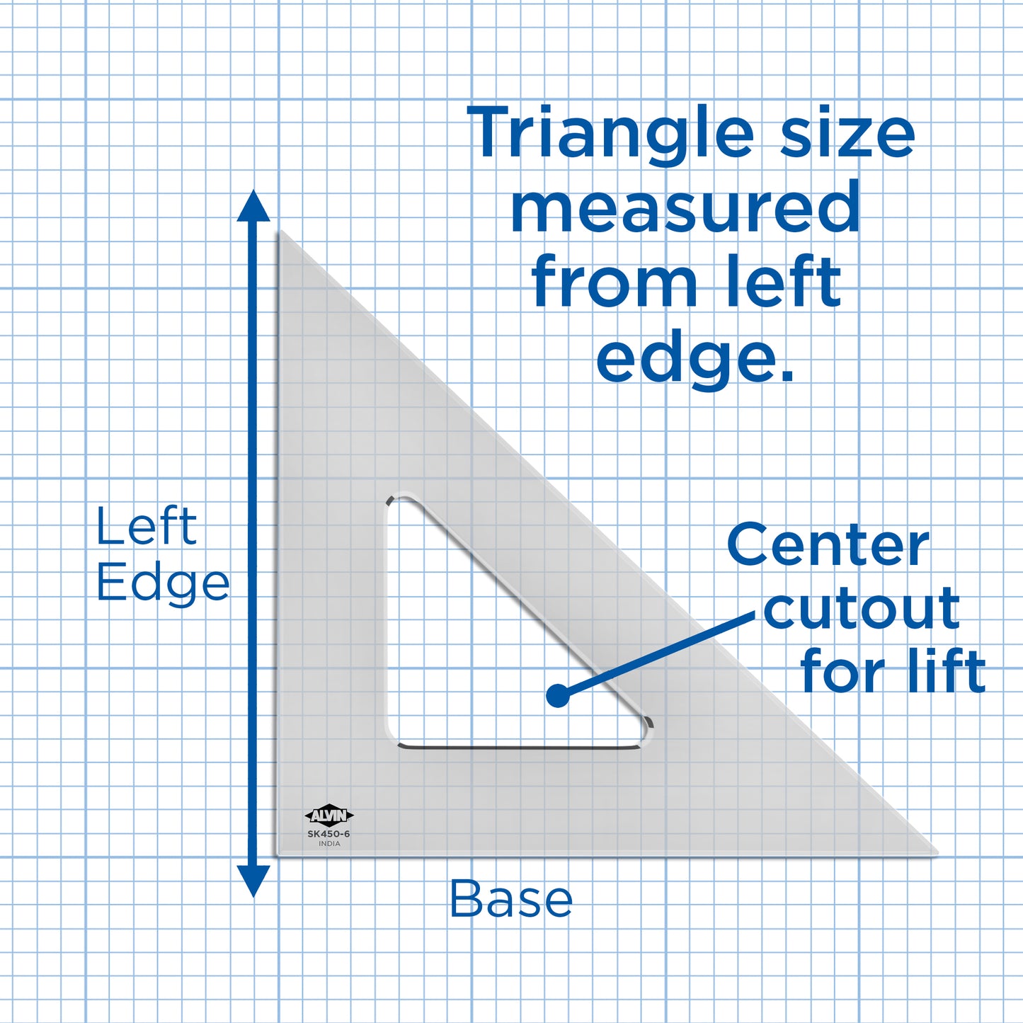 Professional Drafting Triangle (Smoke Tint) 30/60 45/90