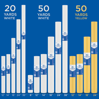 Tracing Paper Roll - Yellow, 50 Yards
