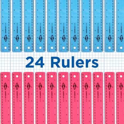 Superflex Plastic Ruler 12" - 24-Pack