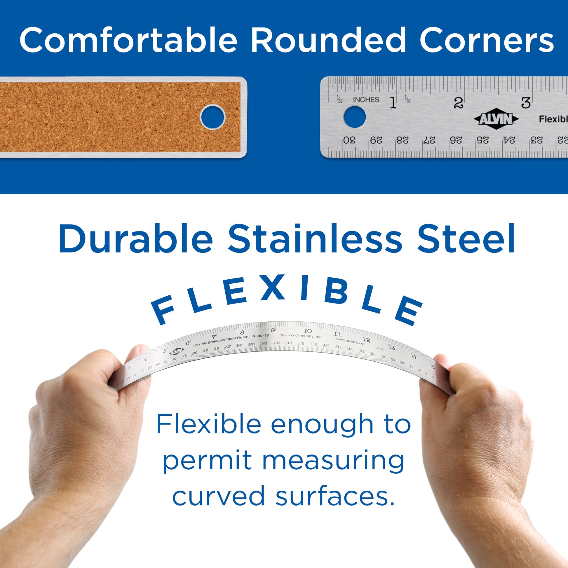 24 Flexible Stainless Steel Ruler - 8024