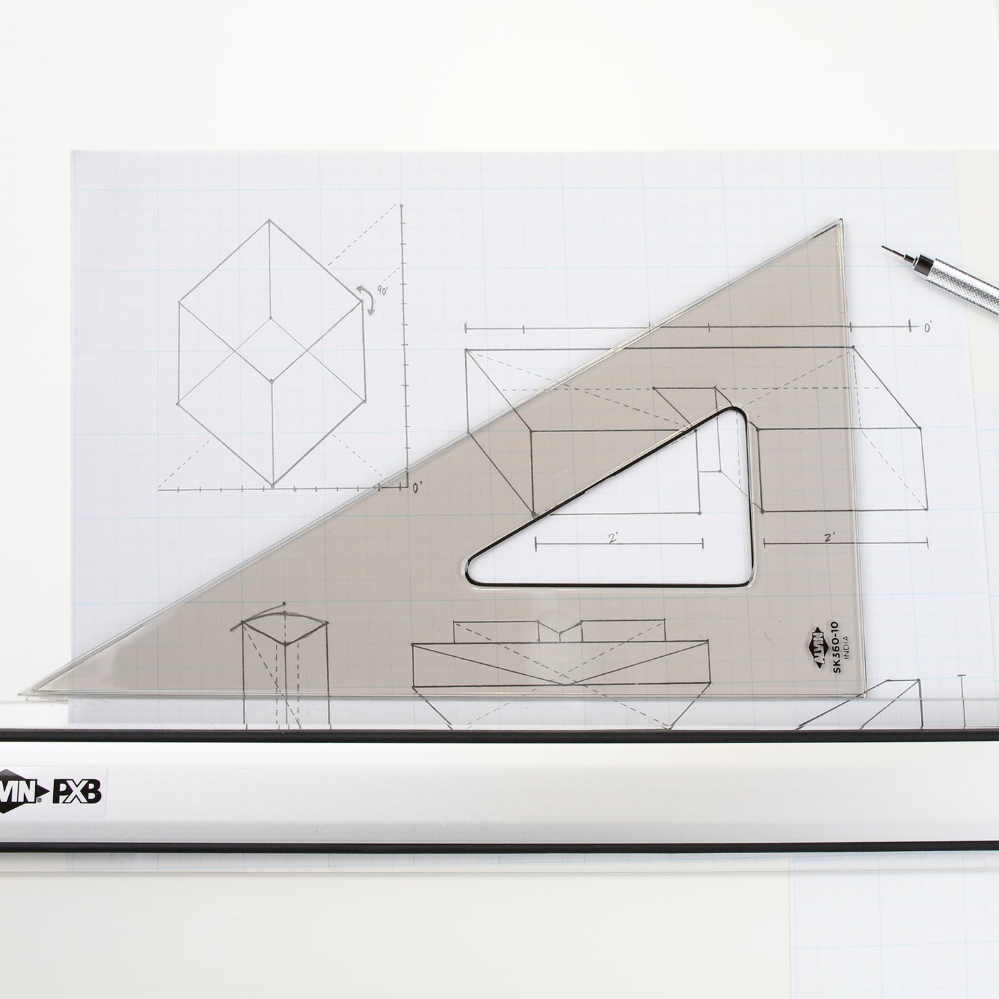 Professional Drafting Triangle (Smoke Tint) 30/60 45/90