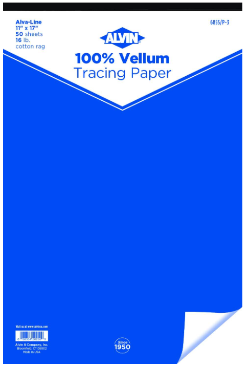 Vellum Tracing Paper 50 Sheet Pad