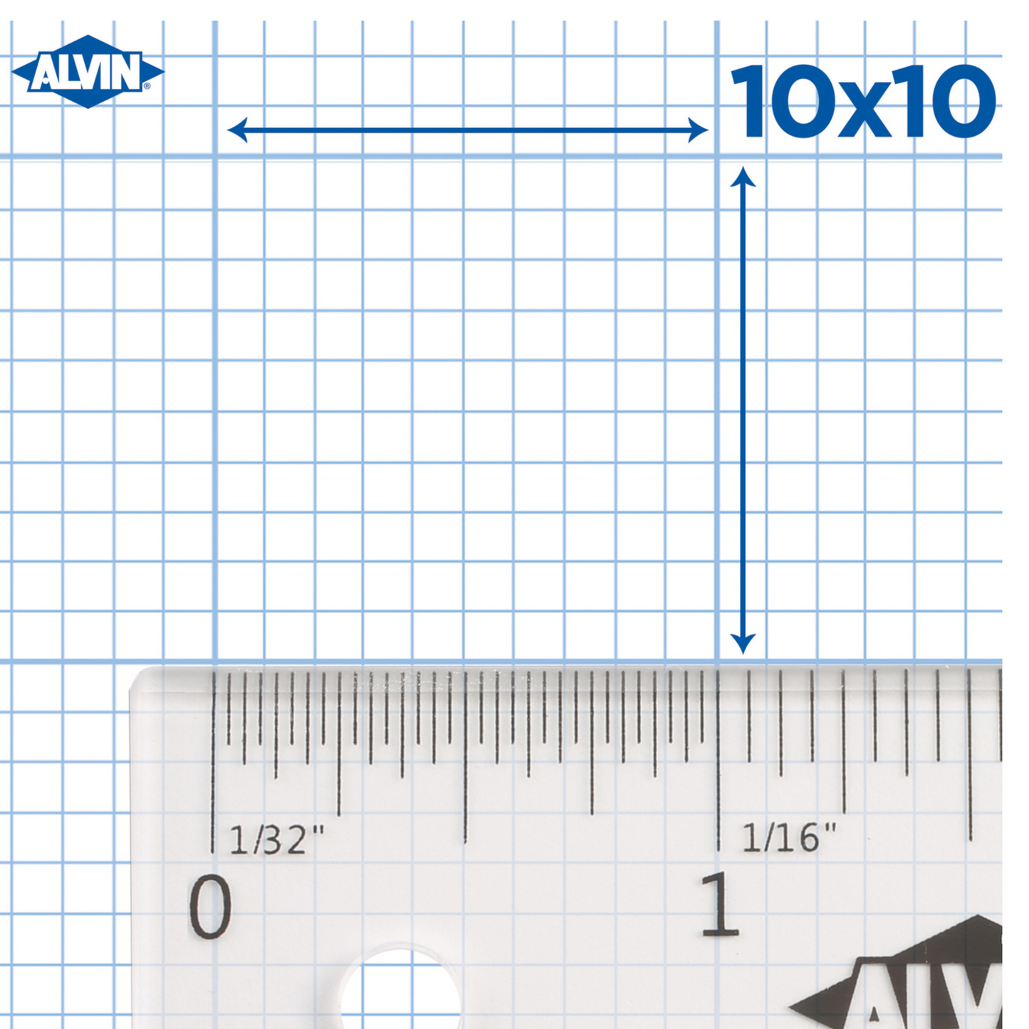 Cross Section Graph Paper Pad / 50 Sheet available in 4x4, 8x8 or 10x10 Grid