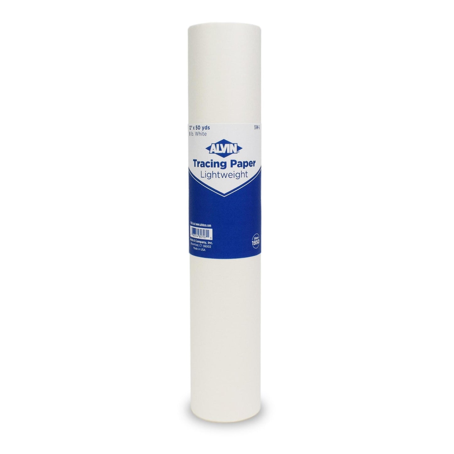 Pacific Arc Lightweight White Tracing Paper Roll 12 x 50yd - 55w-g