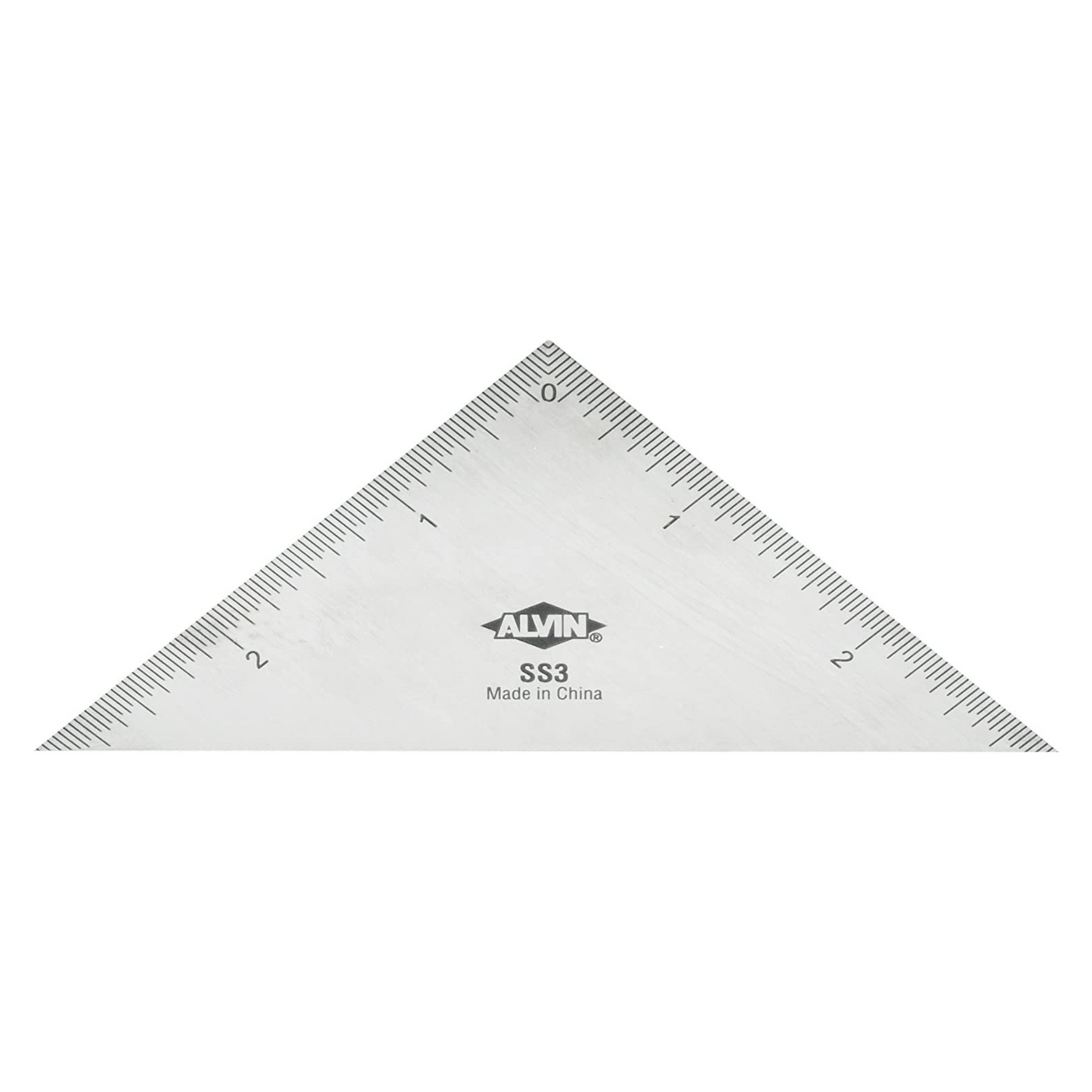 SKU: SS3 ALVIN Drafting  Triangle Stainless Steel Ruler - 3 Inches