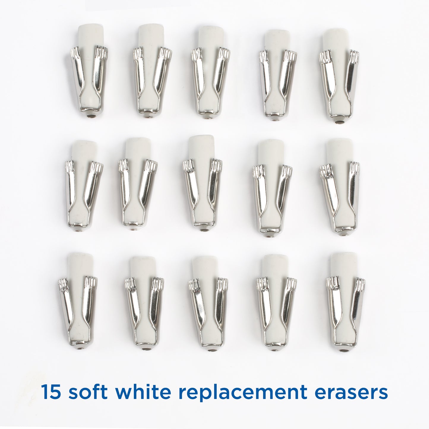 Soft White Eraser Replacements: Pack of 15