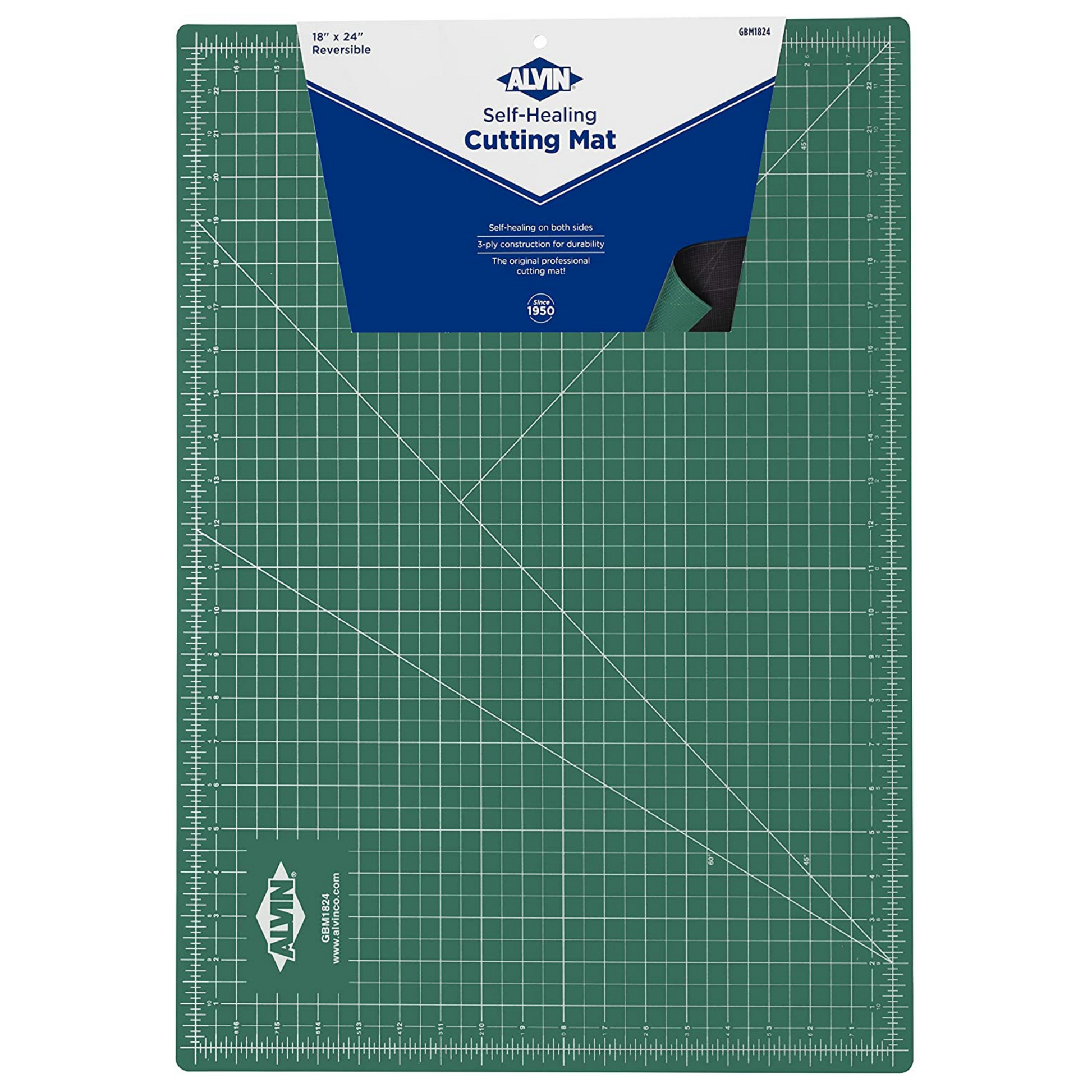 ALVIN GBM2436 Series Professional Self-Healing Cutting Mat, Green/Black  Double-Sided 24 x 36 inches - Paragon Visual
