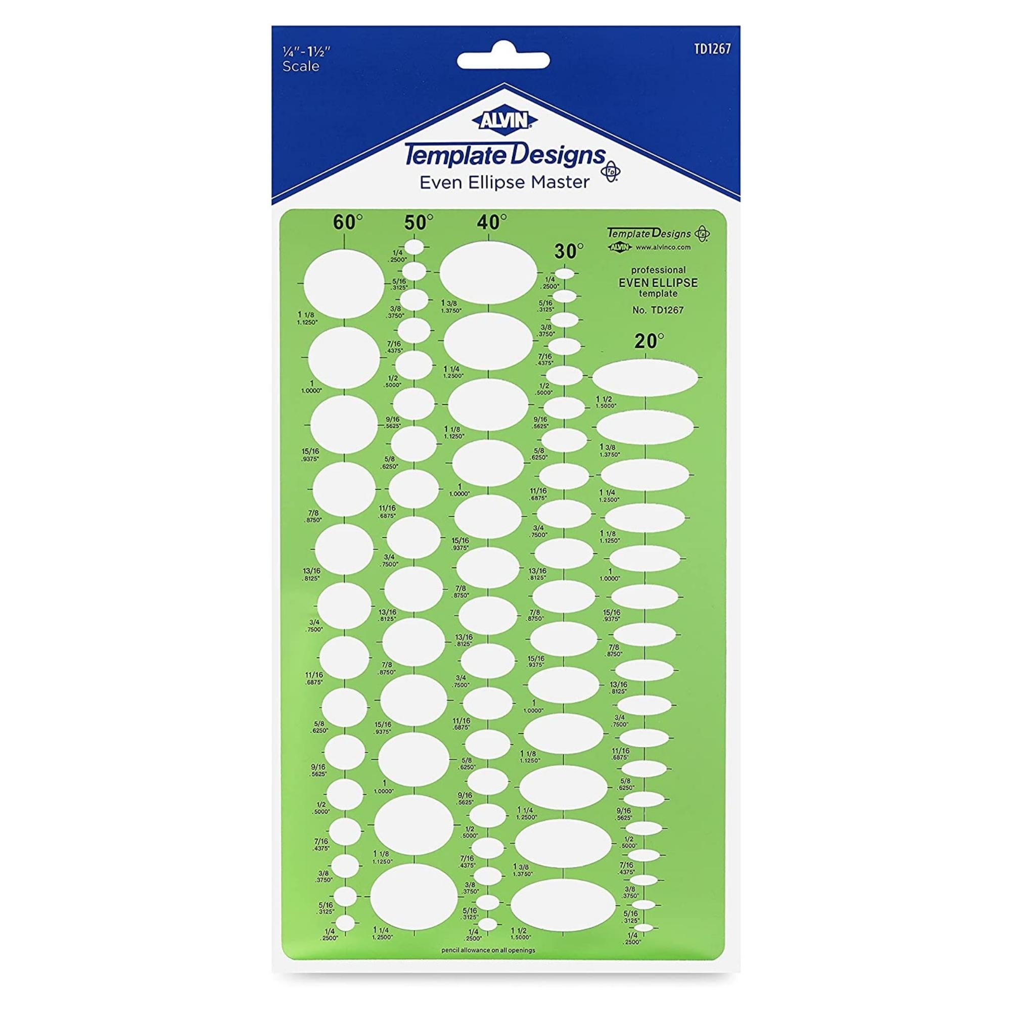 Ellipse Template 2024 for Drawing