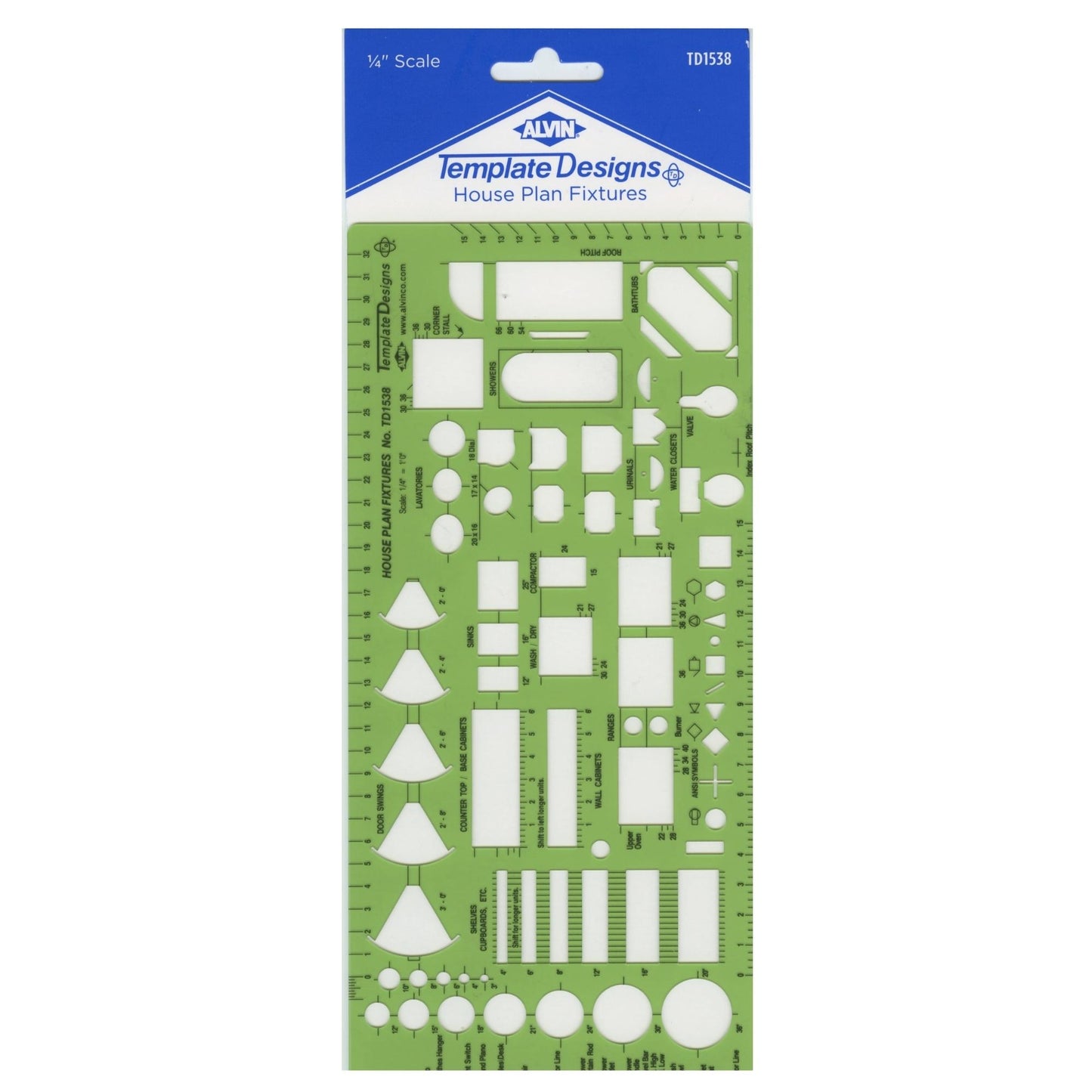 ALVIN House Plan Fixtures Drawing Template SKU: TD1538 